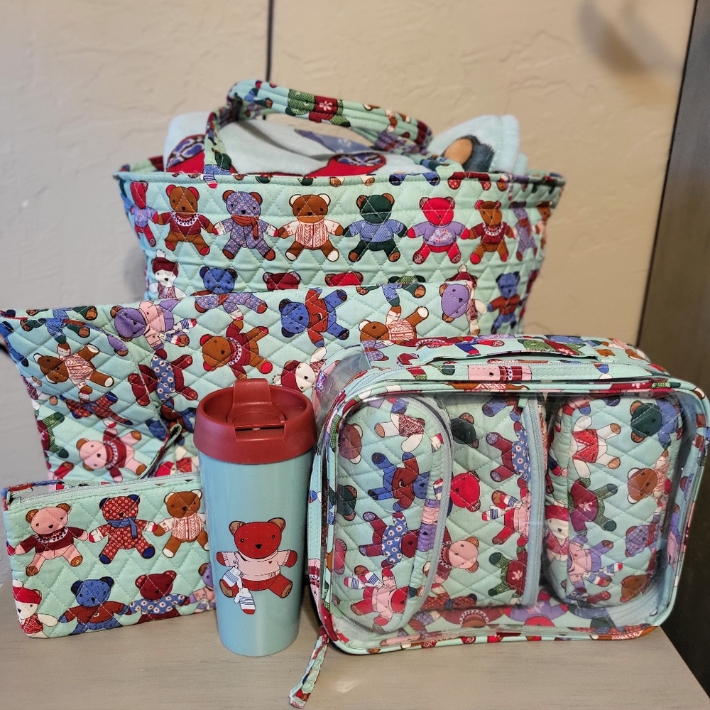 Vera Bradley Teddy Bear Set